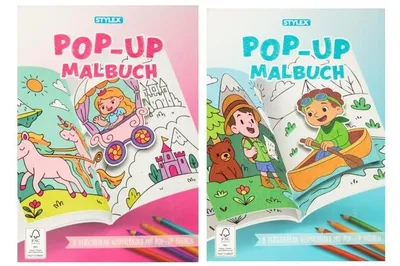 Produktbild von Pop-up Malbuch A4 8 Seiten – 6er Vorteilset