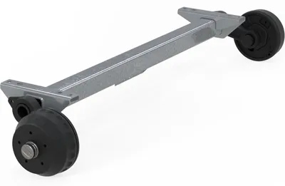Produktbild von KNOTT VGB15M/MV gebremste Achse für schwere Anhänger und Autotransporter 1500 kg 1300 mm 1770 mm 5x112