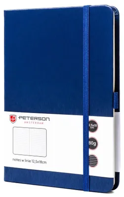 Zdjęcie produktu dla Notatnik Peterson z długopisem Antiock ciemnoniebieski Jeden rozmiar