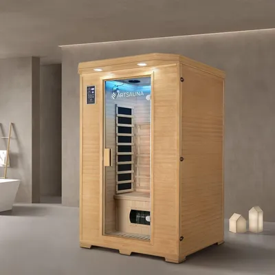 Produktbild von Infrarotkabine - Infrarotsauna - Wärmekabine - Sauna - Hemlockholz - Für 2 Personen