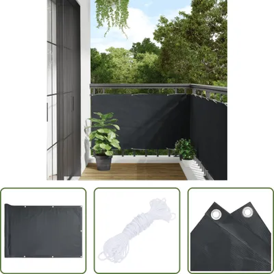 Image de The Living Store Pare-vue de jardin Anthracite 600x75 cm PVC