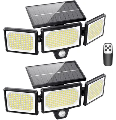 Zdjęcie produktu dla Mexllex Lampa solarna z czujnikiem ruchu 2 szt. wodoodporna IP65