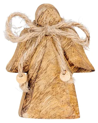 Schutzengel aus Mangoholz, 10 cm, Glücksbringer, Tischdeko