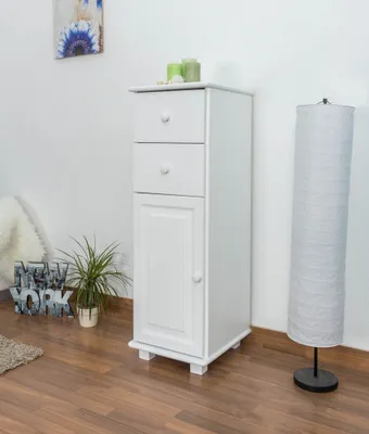 Produktbild von Kommode Kiefer massiv Vollholz weiß lackiert 031 - Abmessung  122 x 40 x 47 cm (H x B x T)