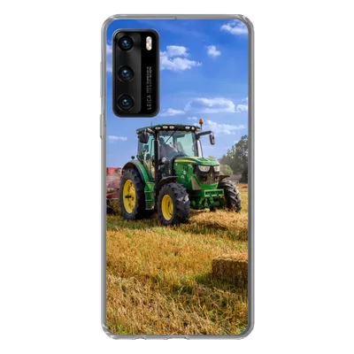Produktbild von MuchoWow® Handyhülle Schutzhülle Hülle für Huawei P40 Traktor - Bauernhof - Heu - Feld - Sonne - Landleben Silikon Softcase Handy Hülle - Handytasche