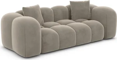 Produktbild von Samtstoff 2-Sitzer Couch Valora Taupe