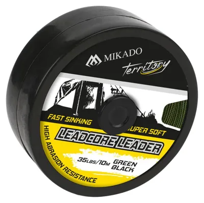Obrázok produktu pre 10 metrov, Mikado LEADCORE, predsádka, 35 libier, čierno-zelená, na lov kaprov, materiál na predsádky, prípony