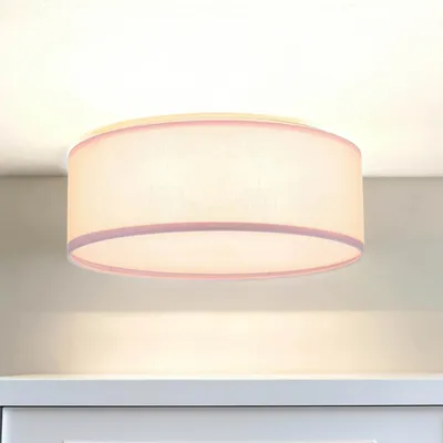 Produktbild von Kinderzimmerleuchte Decke Rosa 4x E27 rund Ø 38 cm Stoff Deckenlampe