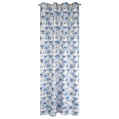 Image de Rideau prêt à poser 140x250 Saule blanc bleu fleurs Eurofirany