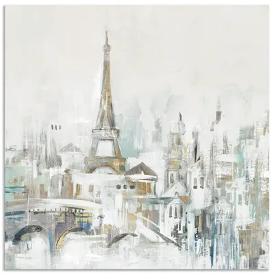 Produktbild von ARTland Wandbild Alu für Innen & Outdoor Goldenes Paris Größe: 70x70 cm