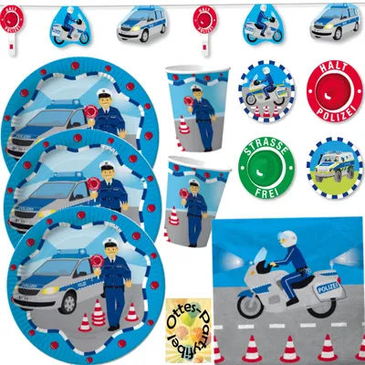 Produktbild von Polizei-Party-Set Police-Party-Set 49tlg.