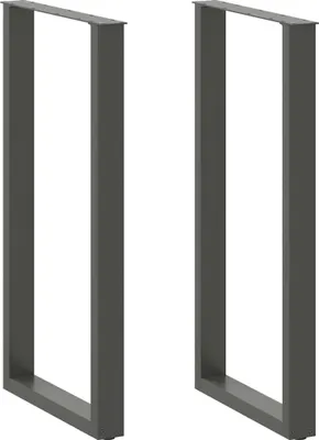 Zdjęcie produktu dla Nogi do stołu barowego w kształcie litery U 2 szt. Antracyt 60x(110-111) cm Stal