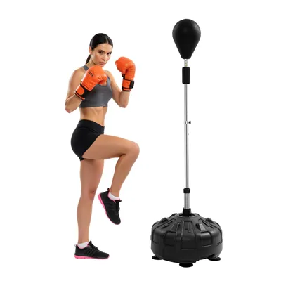 Produktbild von Stanzsacke mit Ständer, Freistehende Stanzsacke mit Ständer, Höhenverstellbare Boxtasche Set für Training, Fitness
