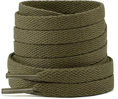 Produktbild von The Kicks Don Schnürsenkel flach 160 cm – Armeegrün – 8 mm