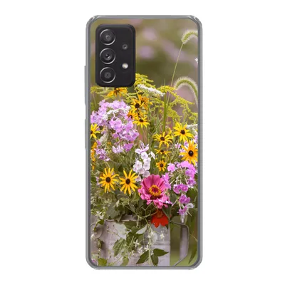 Produktbild von MuchoWow® Handyhülle Schutzhülle Hülle für Samsung galaxy a73 Blumen - Gießkanne - Farbe Silikon Softcase Handy Hülle - Handyhülle
