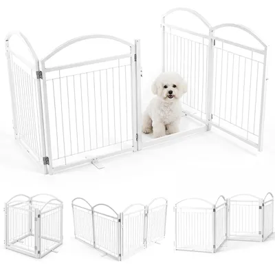 Obrázok produktu pre Ochranná sieťka na dvere, sieťka pre psov, 240 cm, 4 panely, skladacia sieťka na ochranu schodov s dverami, sieťka pre psov, sieťka na ochranu zvierat, bariéra na vnútorné/vonkajšie použitie