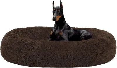 Immagine prodotto di Lettino ortopedico per cani, cuscino rotondo, 120 cm, marrone, lavabile