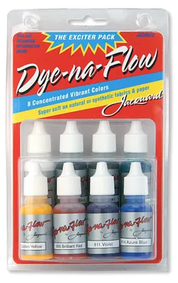 Imagen del producto de Juego de tintas para textiles Jacquard, Dye-Na-Flow Mini Exciter, 8 colores, 14 ml