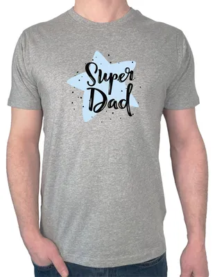 Produktbild von Huuraa Herren T-Shirt Super Dad Bester Papa XXL Sport Grey Bio Baumwolle Fairtrade Herrenshirt Geschenkidee