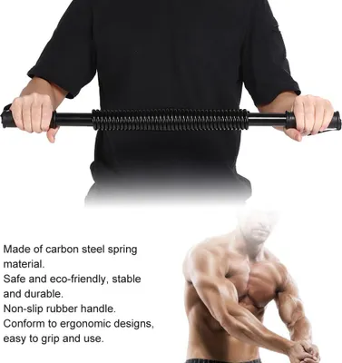 Image de Printemps bras force muscle entraîneur poitrine extenseur avant-bras Power Exerciser équipement de fitnessNoir 80KG