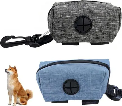 Produktbild von Famanu Halter für Hundekotbeutel - Praktische Abfallspender für Haustiere - Blau und Grau