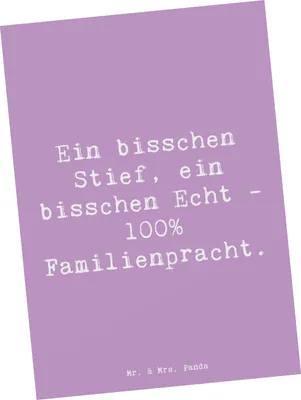 Produktbild von Mr. & Mrs. Panda Ansichtskarte Spruch Liebe Stiefenkel - Lavendeltraum - Geschenk, Postkarten, einzigartige Designs, Familienstrukturen, Grußkarte, Fotokarte, Großeltern