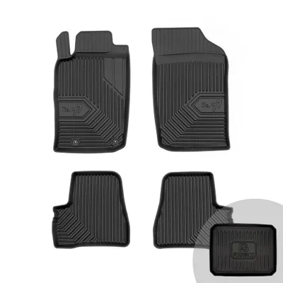 Produktbild von FROGUM No.77 Gummimatten Ganzjahresset von Auto Fußmatten Autofussmatten für Peugeot 206 1998-2009