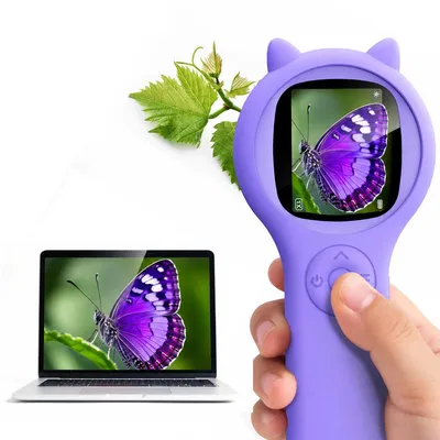 Produktbild von Kinder Mikroskop Digital 1080P STEM Spielzeug mit 2 Zoll IPS Display, Taschenmikroskop für Kinder, Lernspielzeug für Natur Entdeckung & Outdoor Abenteuer
