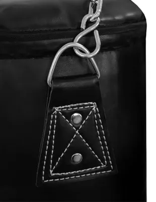 Imagen del producto de Saco de boxeo ajustable, 150 x 33 cm. Saco de boxeo duradero fabricado en poliuretano, poliéster y poliamida, con peso ajustable de 30 a 50 kg, ideal para boxeo, kickboxing, MMA y Muay Thai