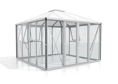 Produktbild von Vitavia Gewächshaus-Pavillon "Fortuna" aluminium eloxiert 3 mm ESG, 10 mm HKP