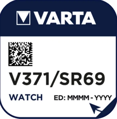 Produktbild von Varta Watch V 371 Uhrenzelle Knopfzelle SR 920 SW V371 Silber-Oxid 30 mAh 1,55 V 1er Blister V 371
