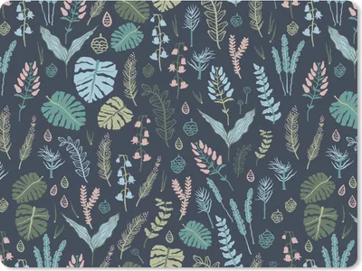Produktbild von MuchoWow® Mauspad Mousepad Muster - Dschungel - Monstera - Blumen 40x30 cm - Mousepads - Maus Mat - Pad - Mausunterlage - Anti Rutsch