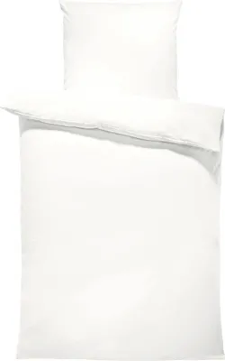 Produktbild von 2 teilig Bettwäsche 155x200 cm Uni weiß Komfortgröße Renforcé Baumwolle
