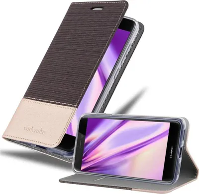 Produktbild von Cadorabo Hülle für Huawei P8 LITE 2017 / P9 LITE 2017 Schutzhülle in Grau Handy Hülle Etui Book Case Cover