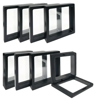 Image de Vitrine à bijoux flottante - Présentoir 3D - 7 x 7 cm - 8 pièces