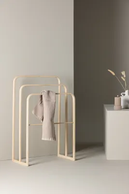 Produktbild von Drammen Garderobenständer für Handtücher, 3 Kleiderstangen whitewash.