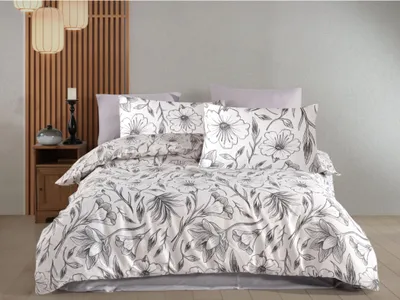 Produktbild von Französische Bettwäsche Satin 240x220, 70x90cm Amanda weiß