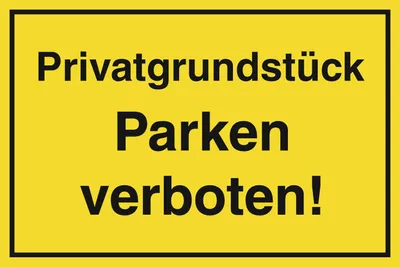 Produktbild von Conmetall Hinweisschild Privatgrundstück Parken verboten! 30 x 20 cm