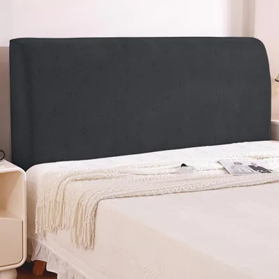 Produktbild von Kopfteilbezug Kopfteilhusse Bettkopfteil - 180 cm - Dunkelgrau - Elastisch und staubabweisend - Für Doppelbetten