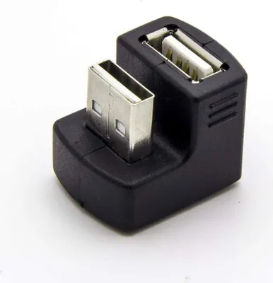 Produktbild von System-S USB Typ A Stecker auf USB Typ A Buchse Adapter gewinkelt
