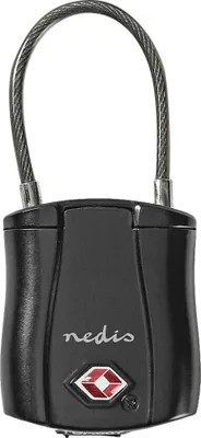 Immagine prodotto di Nedis Lucchetto Bluetooth | Bluetooth® | Ricaricabile | Funzionamento a batteria | Rivestimento in plastica + filo | Nero NE550684999