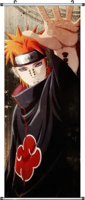 Produktbild von Naruto Rollbild / Kakemono aus Stoff | Poster 100x40cm | Motiv: Pain / Tendo