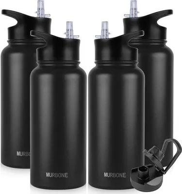Image de Gourde en acier inoxydable 1 L, sans BPA, à isolation sous vide, pour le sport