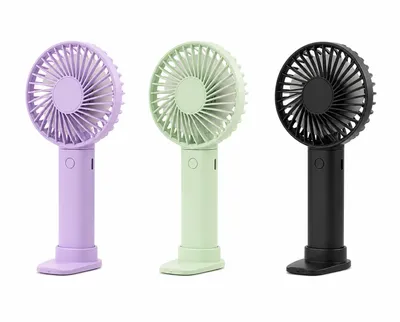 Produktbild von Handventilator Tragbarer Mini Ventilator mit Handyhalter Tischventilator mit Akku aufladbar Dunkelblau