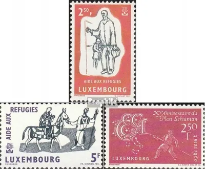 Produktbild von Briefmarken Luxemburg 1960 Mi 618-619,620 (kompl.Ausg.) postfrisch Flüchtlingsjahr