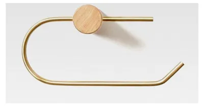 Produktbild von Klopapierhalter aus Holz und Handtuchhalter ohne Bohren zur Wandmontage