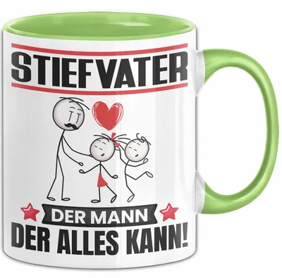 Produktbild von Stiefvater Tasse Geschenk für Stiefvater Der Mann Der Alles Kann Geschenkidee zum Geburtstag (Grün)