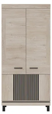 Productafbeelding van Furniture24 Garderobekast Mati Mi10, kast 90 x 198 x 56 cm, kleur: Cremona eik