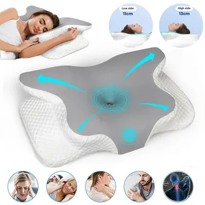 Produktbild von Memory Foam Kissen Nackenkissen Kopfkissen Ergonomisch Seiten Nackenstützkissen