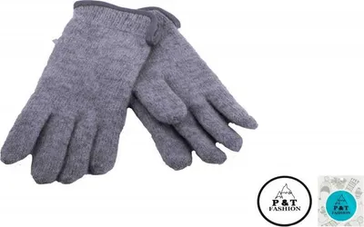 Produktbild von P&T Damenhandschuhe Wollhandschuhe Grau Größe 7.5